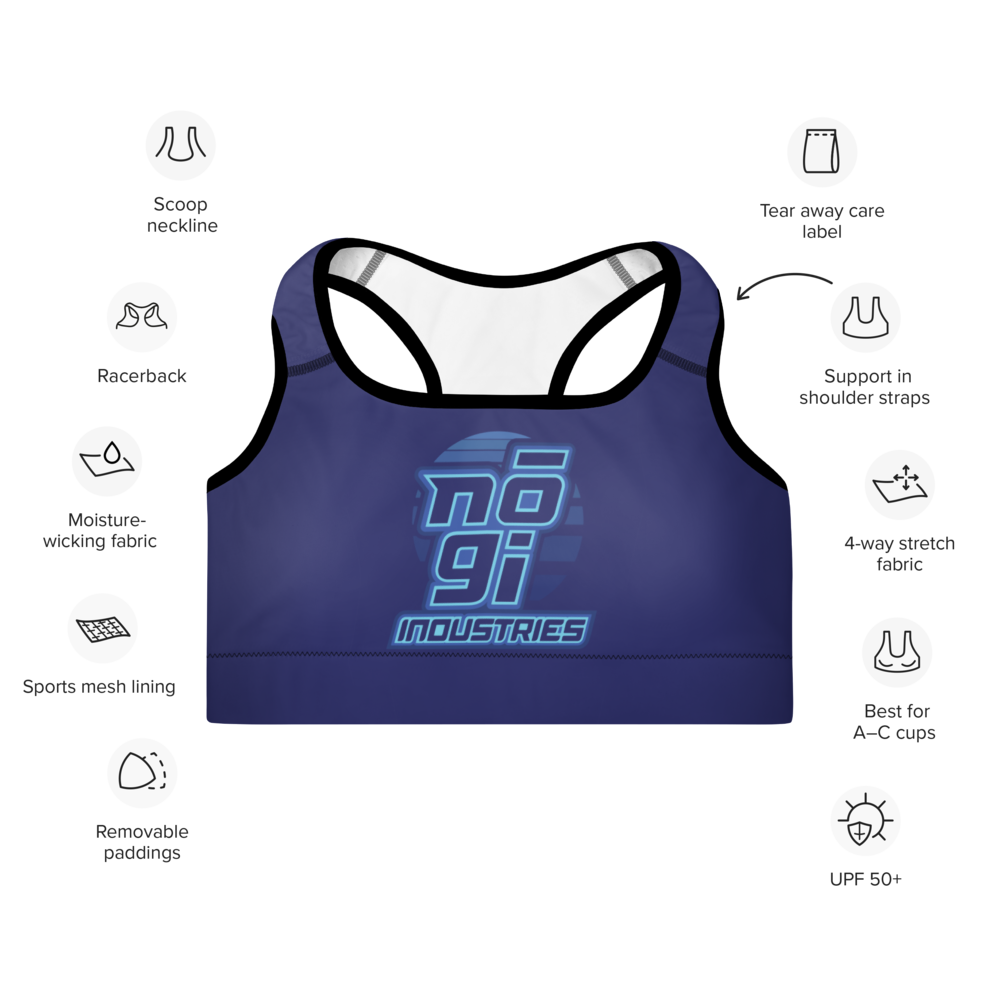 7Four BLUE Padded Sports Bra by Nogi Industries