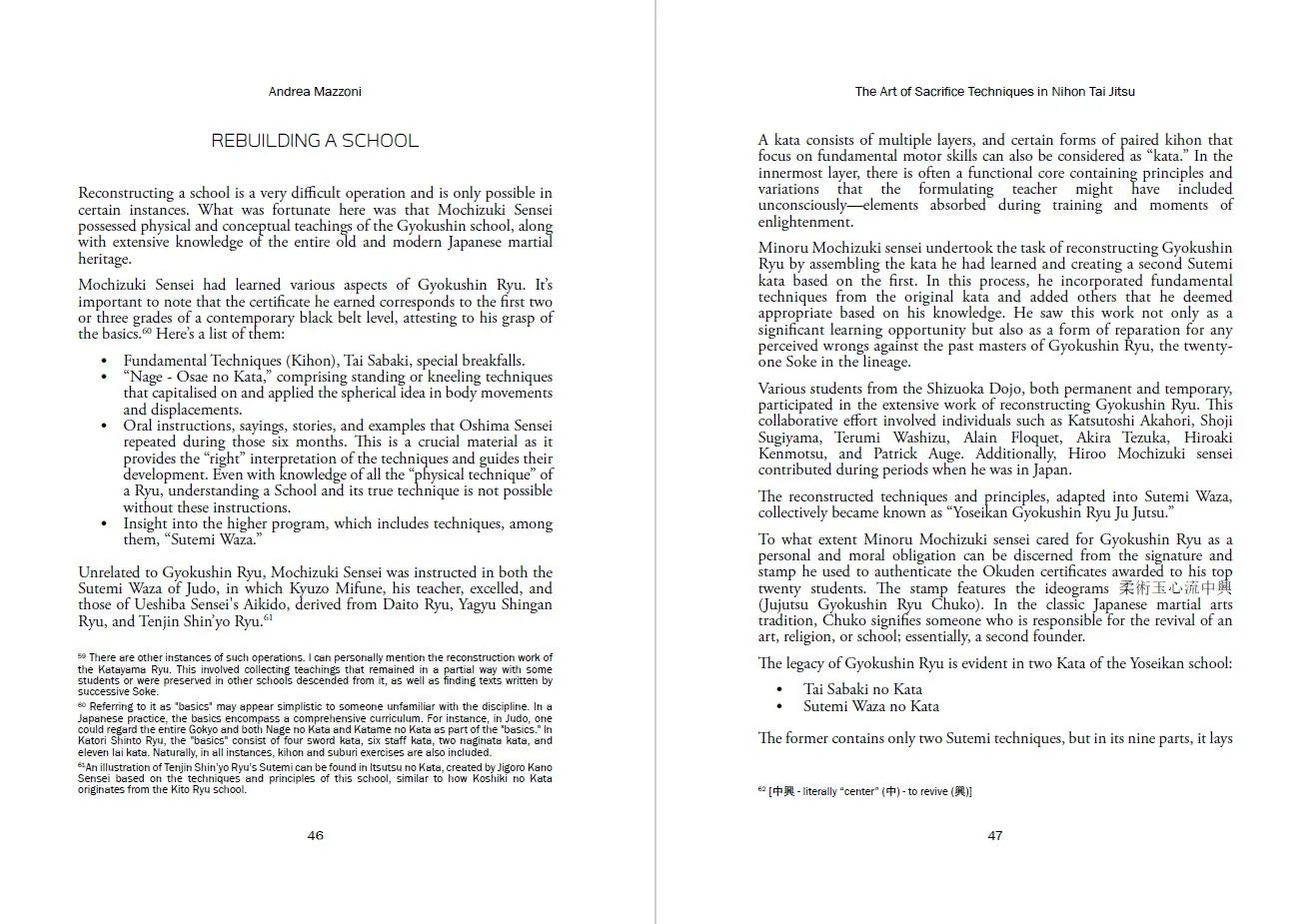Sutemi: The Art of Sacrifice Techniques in Nihon Tai Jitsu Book by Andrea Mazzoni