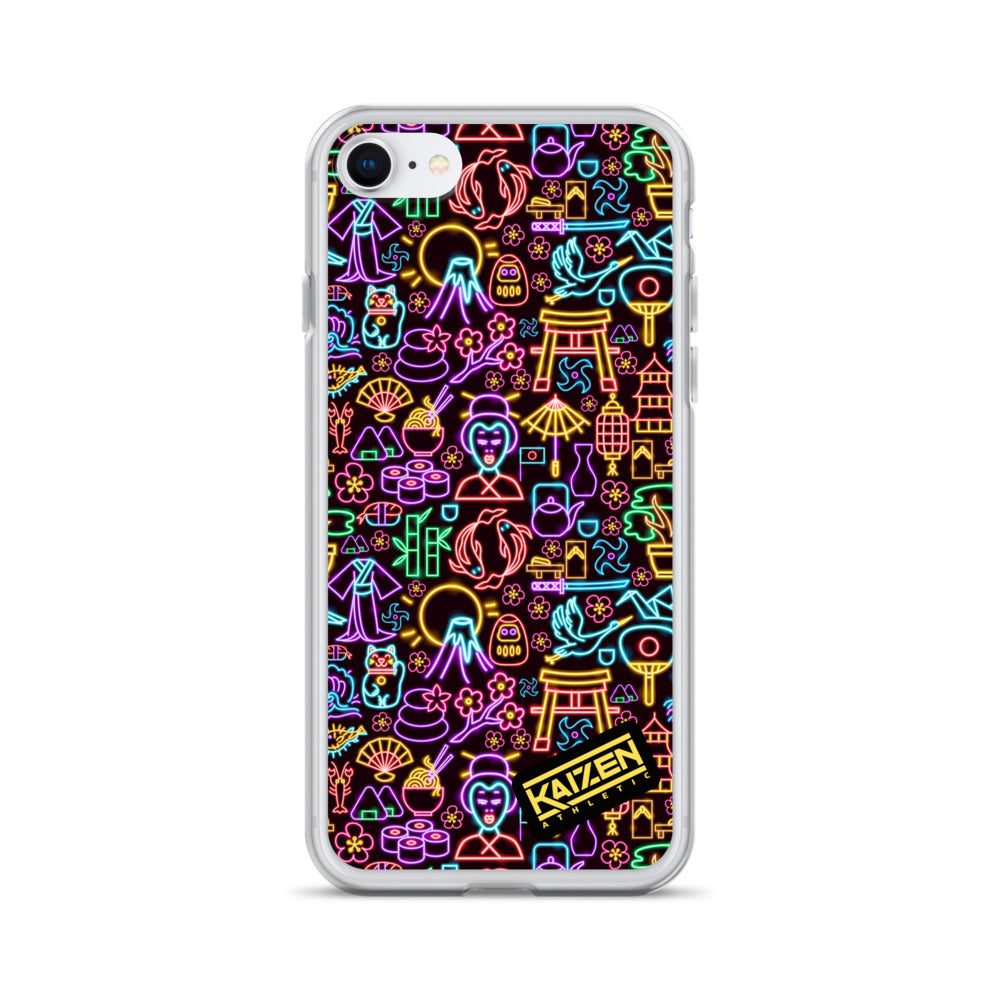 Neon Nights Clear Case for iPhone® by Kaizen Athletic