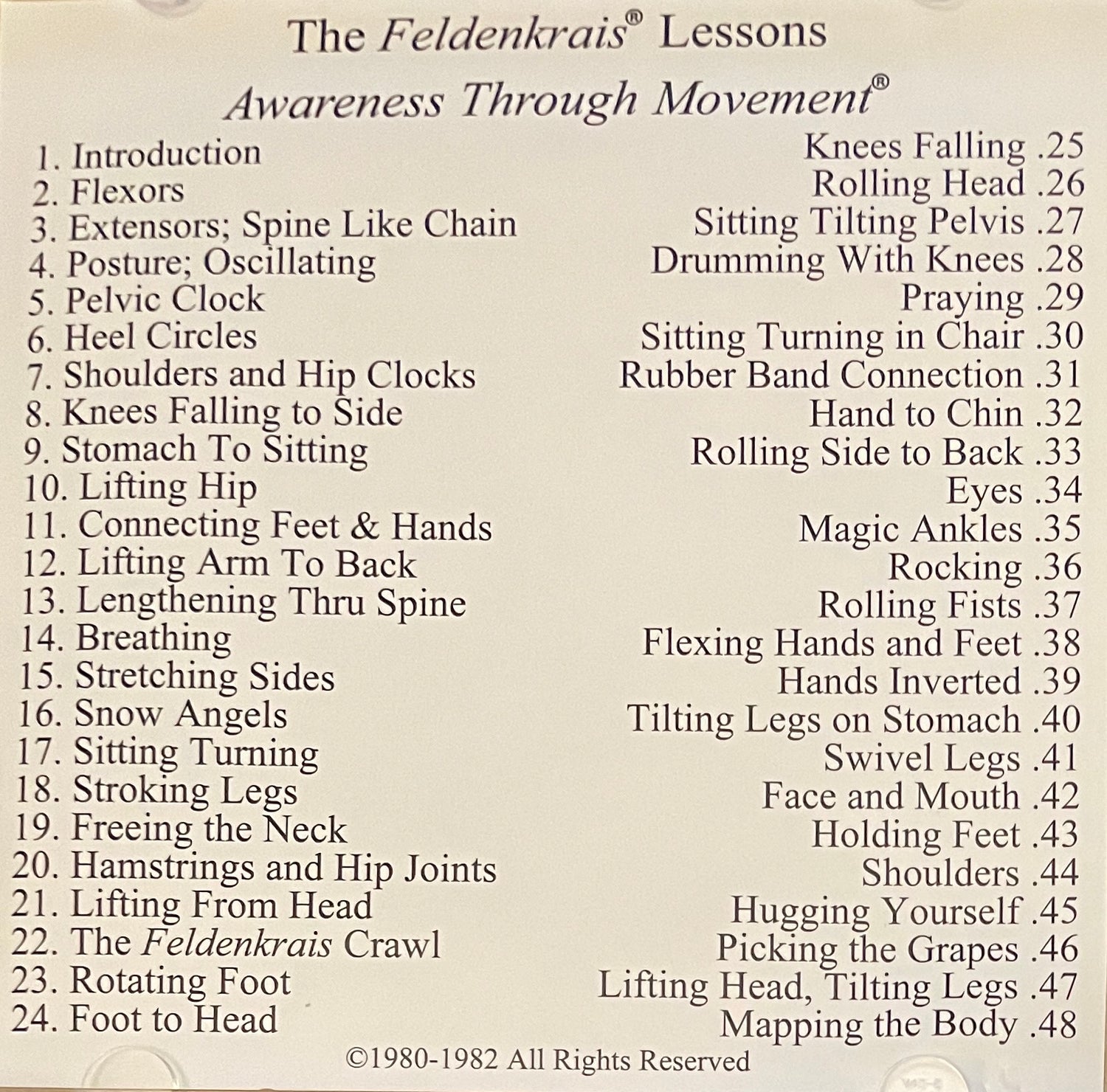 Las lecciones de Feldenkrais: Conciencia a través del movimiento CD MP3 de Bruce Holmes (usado) 