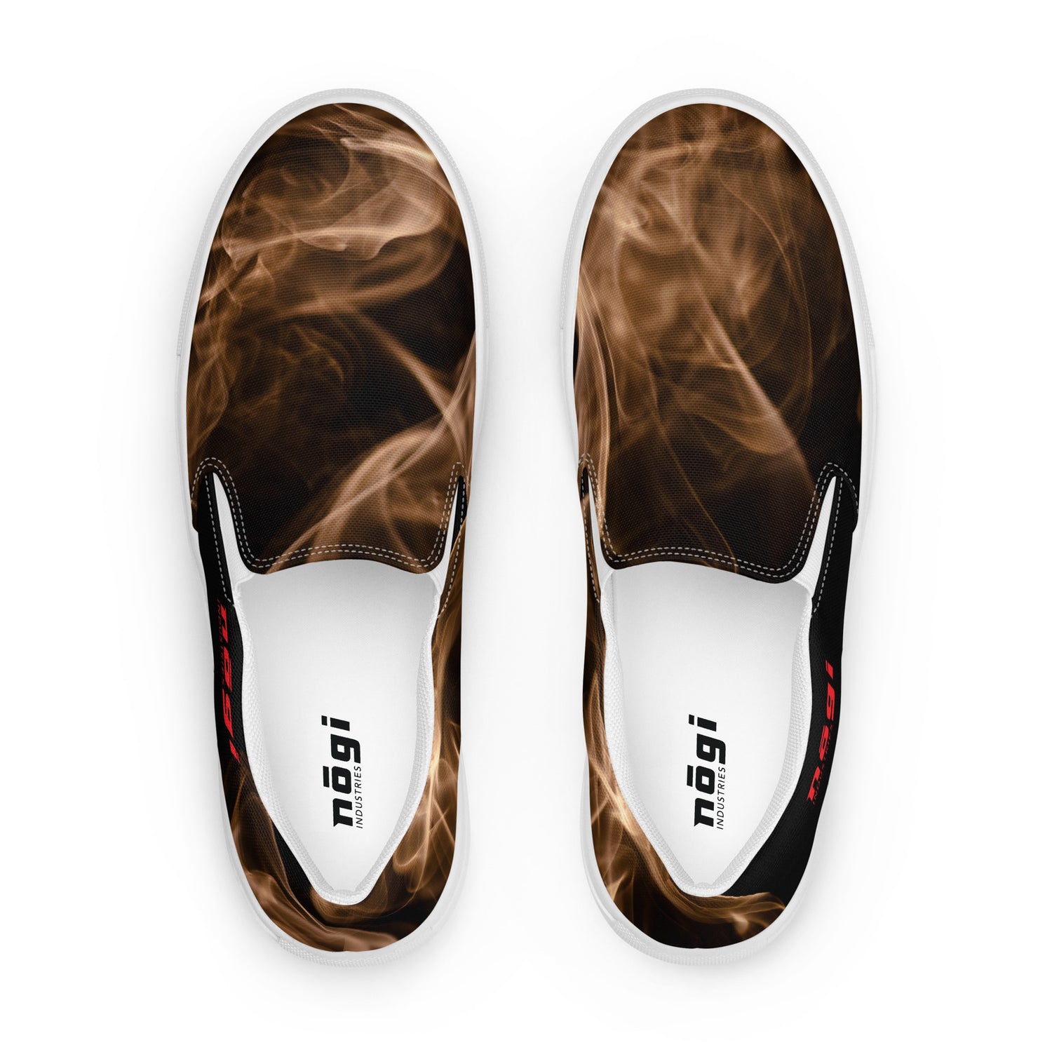 Brown Smoke Men’s Slip-on Canvas Shoes by Nogi Industries