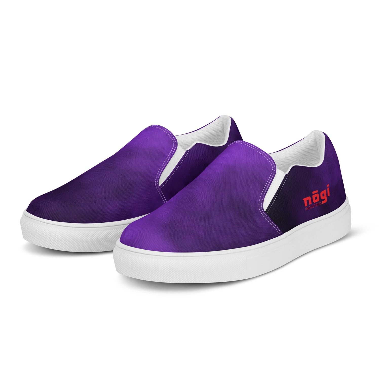 Purple Smoke Men’s Slip-on Canvas Shoes by Nogi Industries