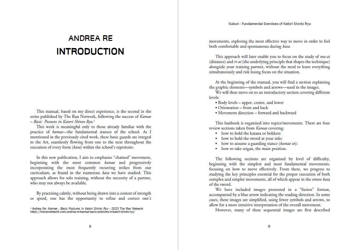 Suburi: Fundamental Exercises of Katori Shinto Ryu Book by Andrea Re