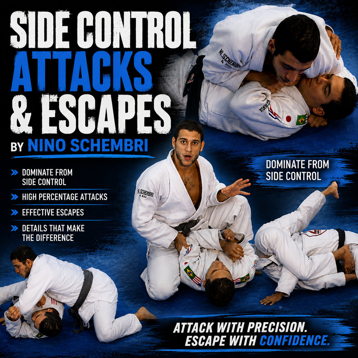 Side Control Attacks & Escapes by Nino Schembri (On Demand)
