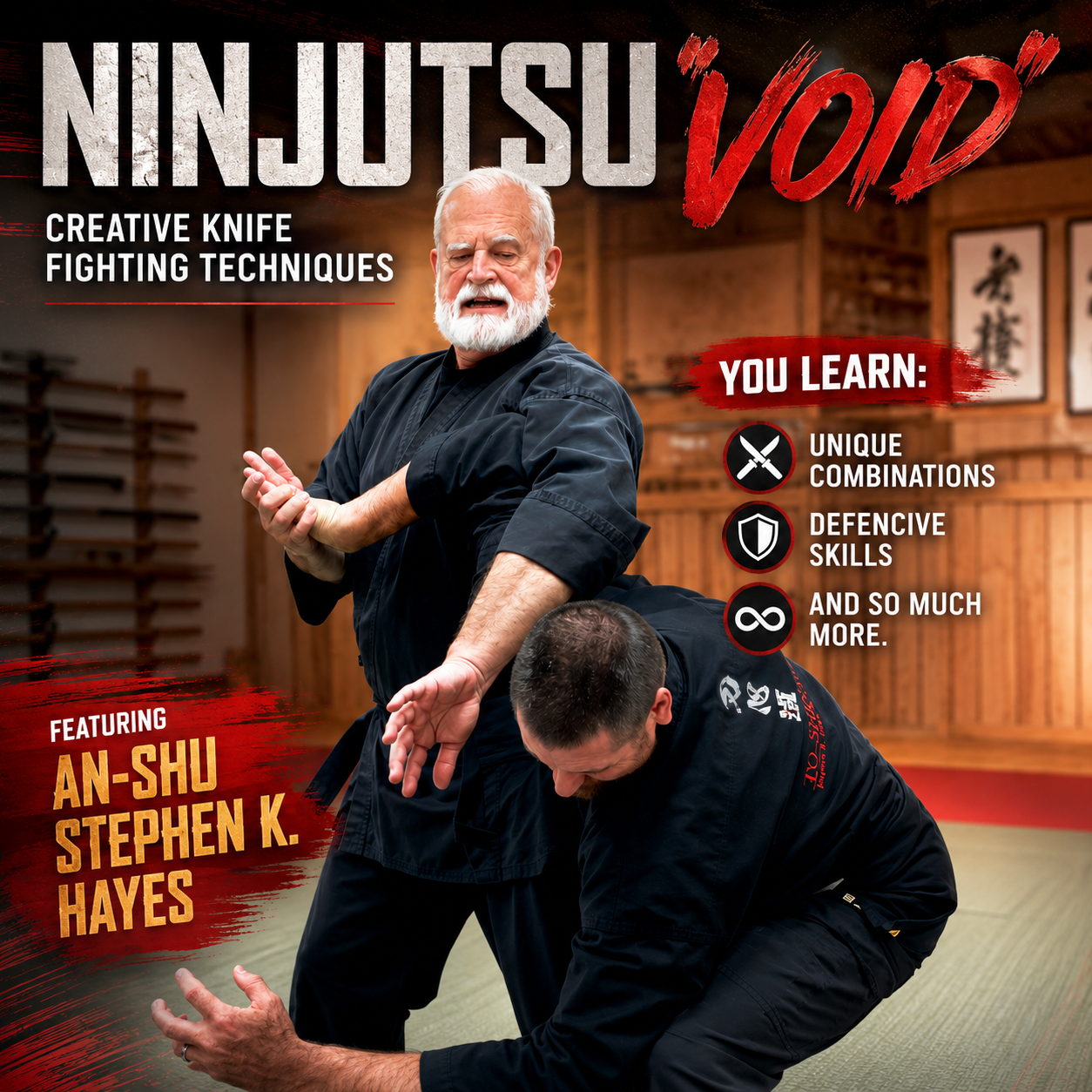 Ninjutsu Secrets 7: Void Creative Knife Fighting Techniques with Stephen Hayes (On Demand)