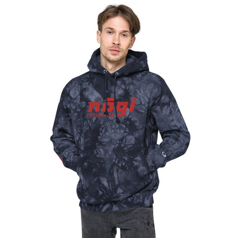 Navy Smoke Unisex Champion Tie-Dye Hoodie by Nogi Industries