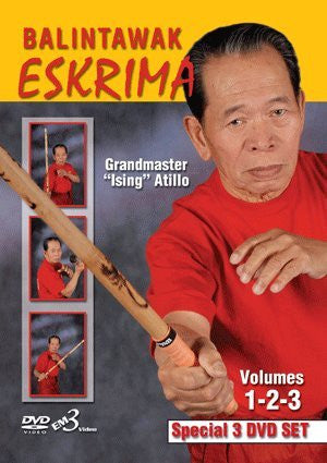 Eskrima Atillo Balintawak (Vol 1-3) 3 DVD Set with Ising Atillo - Budovideos Inc