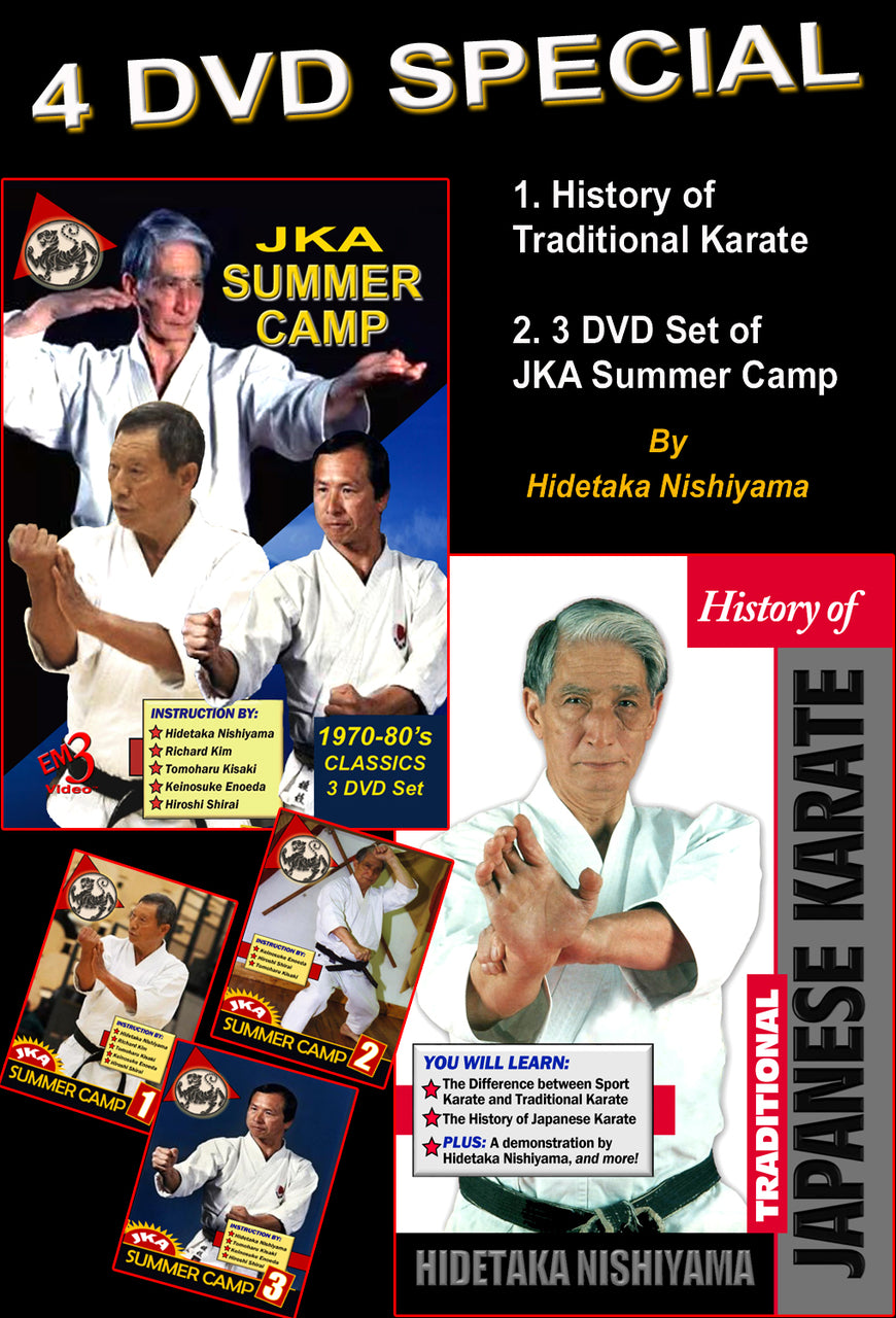 History of Traditional Karate & Summer Camp 4 DVD Set by Hidetaka Nishiyama - Budovideos Inc