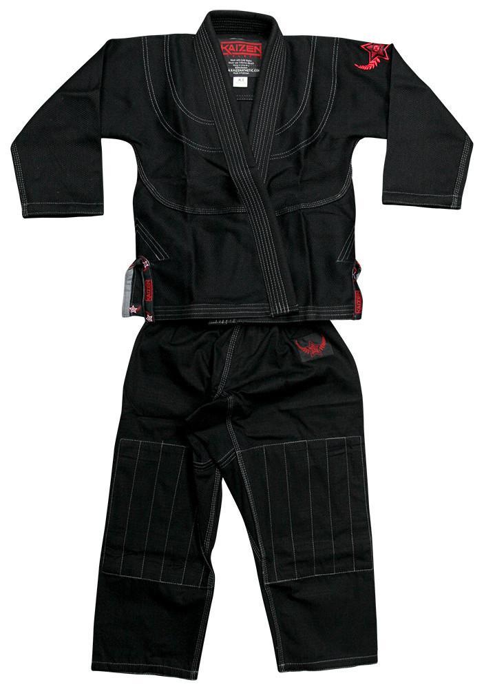 Kids BJJ Kimono Black by Kaizen Athletic - Budovideos Inc