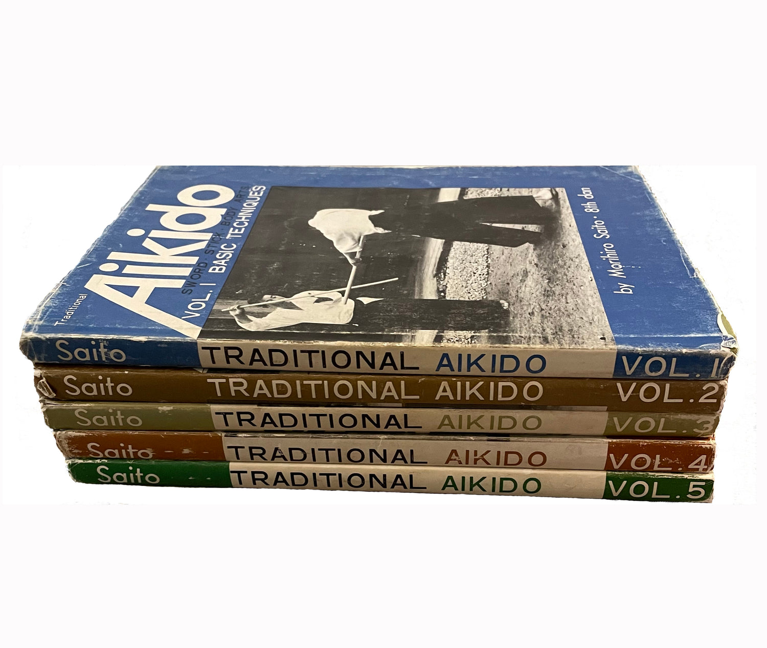 Juego de 5 libros de Aikido tradicional con Morihiro Saito (tapa dura) (usado)