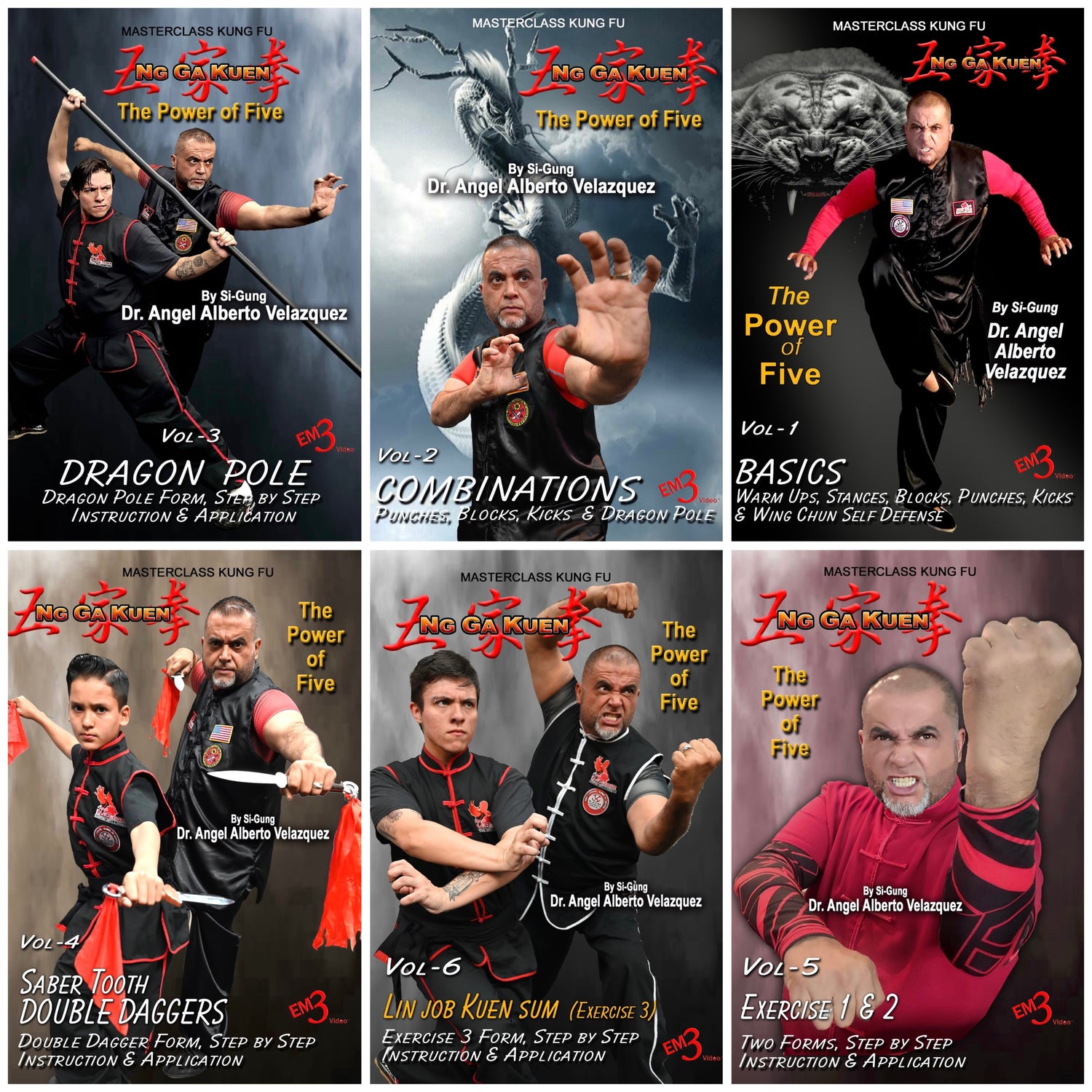 Ng Ga Kuen Kung Fu 6 DVD セット (Vol 1-6) by Angel Velazquez 