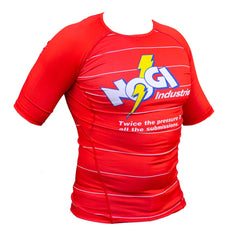 Energy Rash Guard by Nogi Industries Short Sleeve - RED - Budovideos