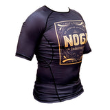 Tyme Rash Guard by Nogi Industries Short Sleeve - BLACK - Budovideos