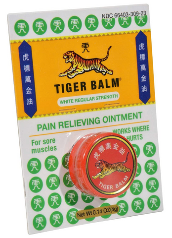 Tiger Balm Regular Strength Pain Relief 0.14 oz (White Tin) - Budovideos