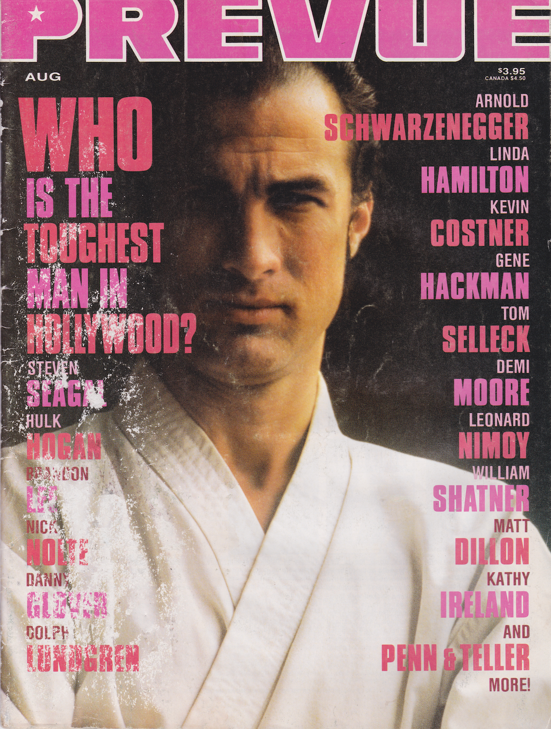 Prevue Magazine Aug 1991 with Steven Seagal (Preowned) - Budovideos