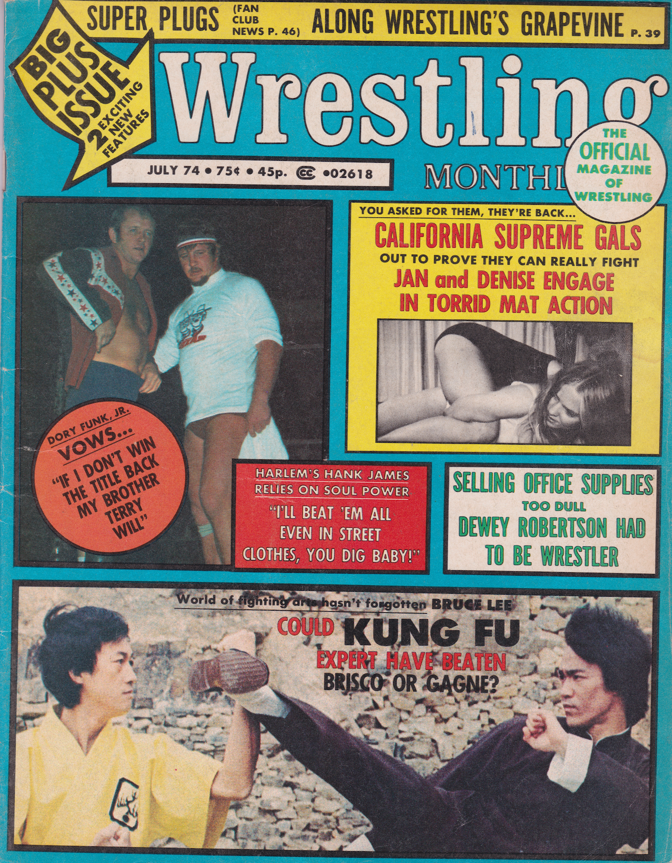 Wrestling Monthly July 1974 Magazine (Preowned) - Budovideos Inc
