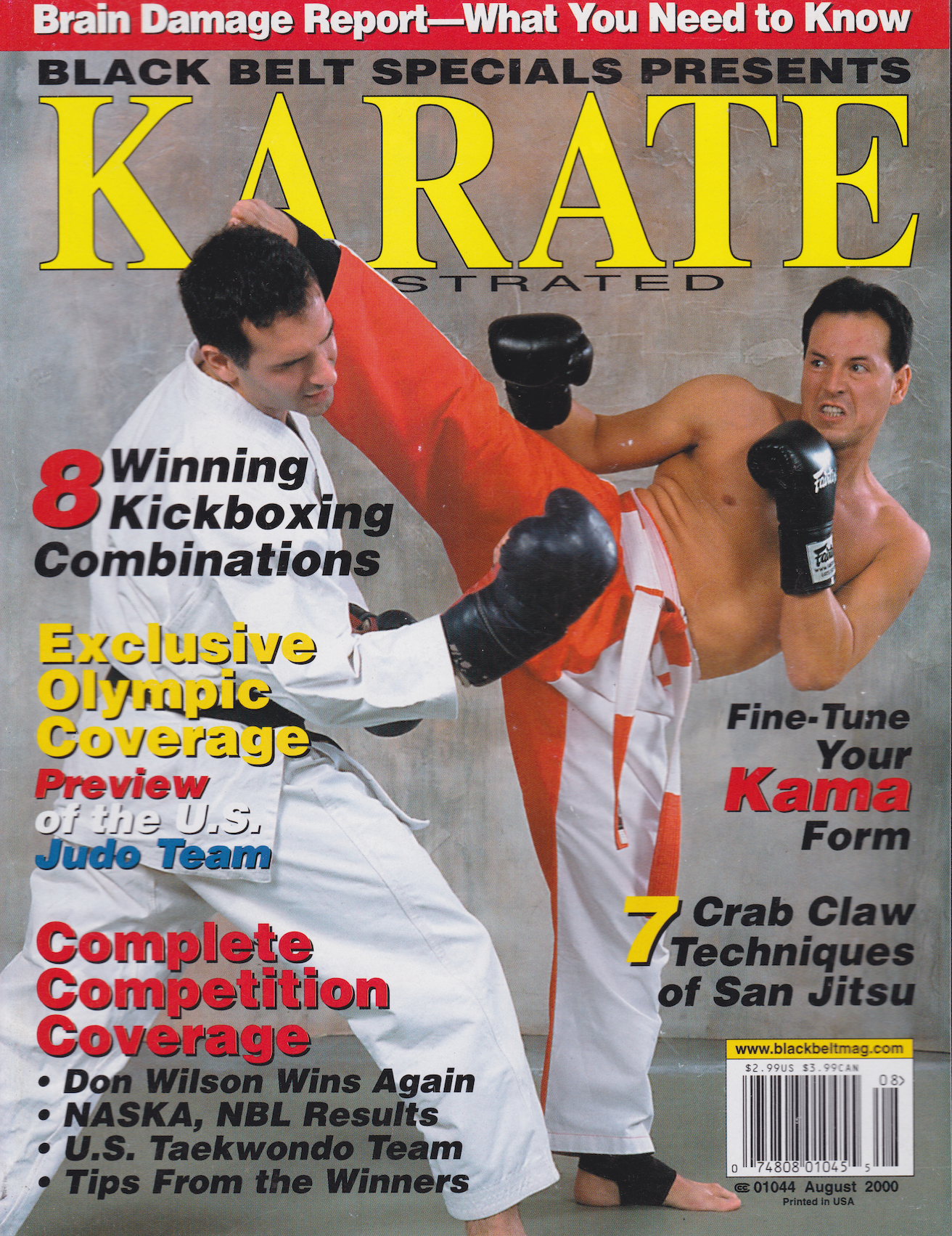 Karate Illustrated August 2000 Magazine (Preowned) - Budovideos Inc