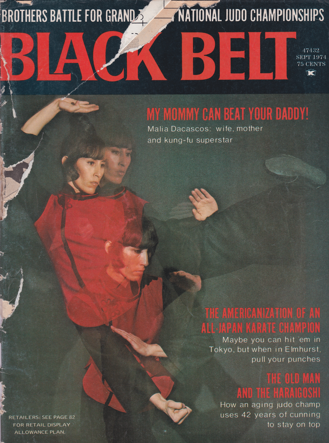 Black Belt Magazine Sept 1974 (Preowned) (Damaged) - Budovideos Inc