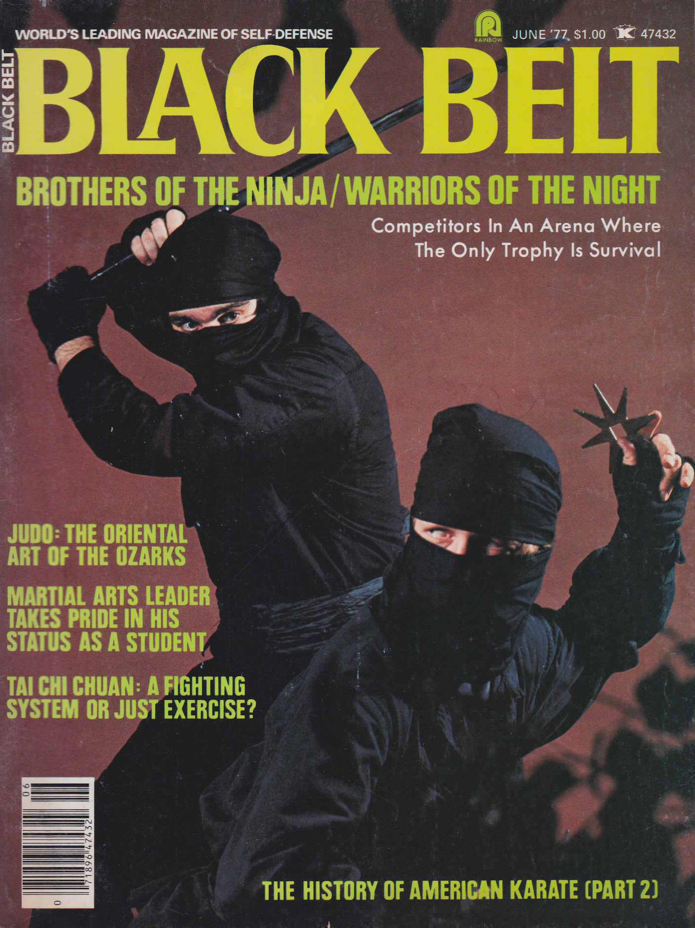 Black Belt Magazine June 1977 (Preowned) - Budovideos Inc