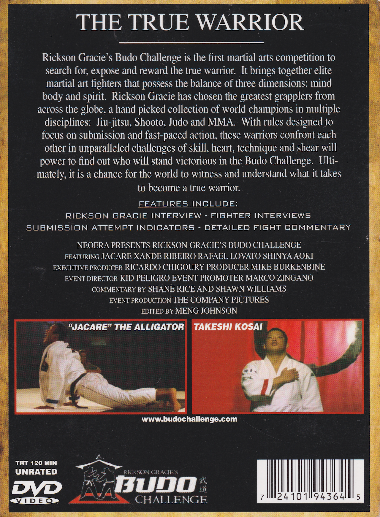 Rickson Gracie Budo Challenge DVD (Preowned) - Budovideos Inc