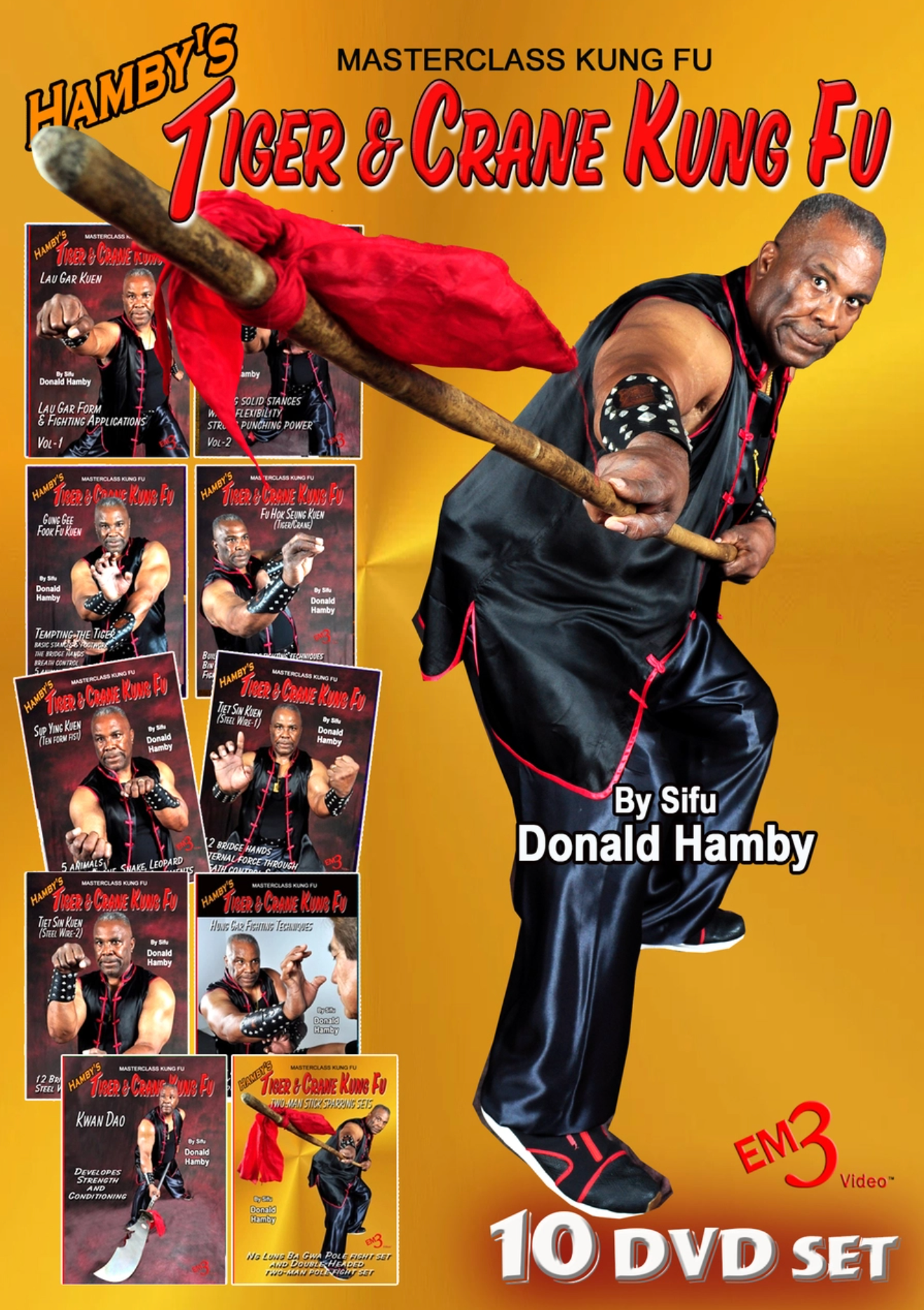 Tiger & Crane Kung Fu 10 DVD Set by Donald Hamby - Budovideos Inc