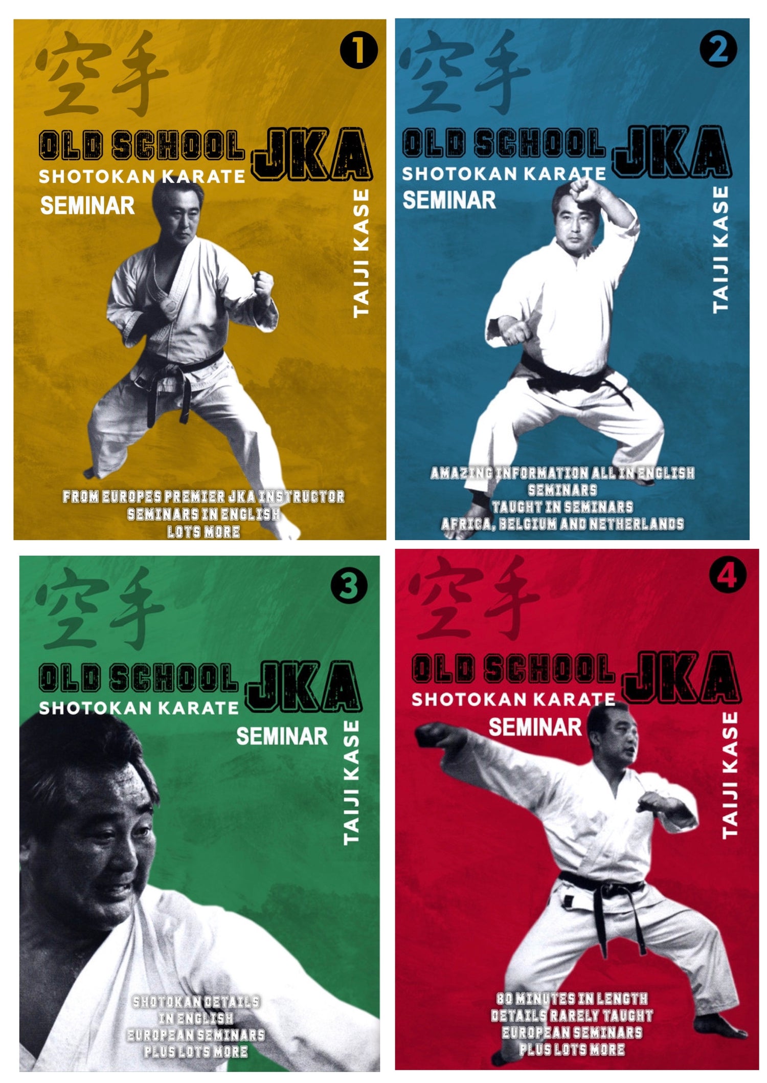 TAIJI KASE Old School Shotokan JKA Seminarios 4 DVD Set