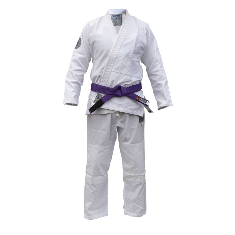 Kaizen Athletic Journey Jiu Jitsu Kimono - WHITE - Budovideos