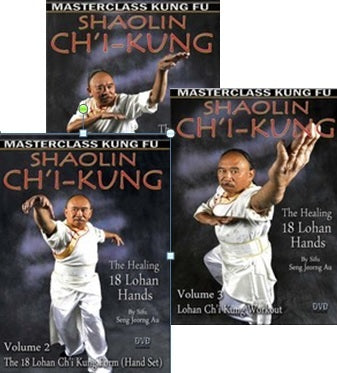 Chi Kung - The Healing 18 Lohan Hands 3 DVD Set by Seng Jeorng Au - Budovideos Inc