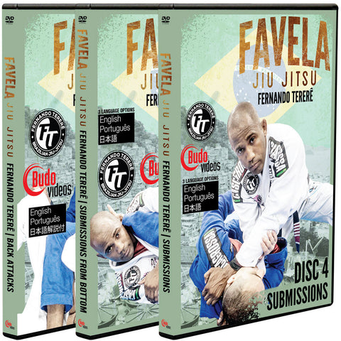Favela Jiu Jitsu Vol 4-6 Submissions by Fernando Terere 3 DVD Box Set - Budovideos Inc