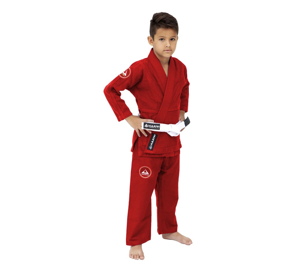 Vulkan Ultra Light Neo Kids Jiu Jitsu Gi - Red - Budovideos Inc