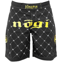 Kingpin 2.0 Black and Gold MMA Fight Shorts LE - Budovideos Inc